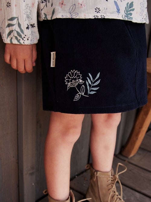 Jupe enfant en velours côtelé Belle de Nuit - Kiabi