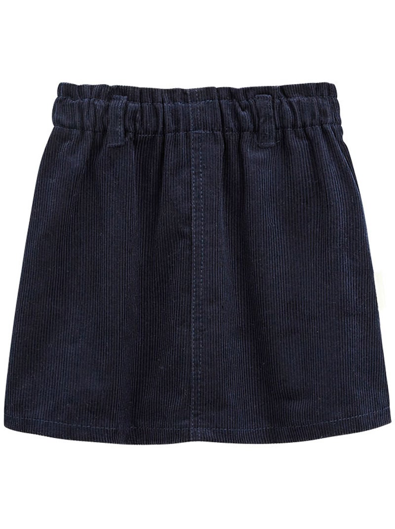 Jupe enfant en velours c?tel? Belle de Nuit Bleu - Kiabi