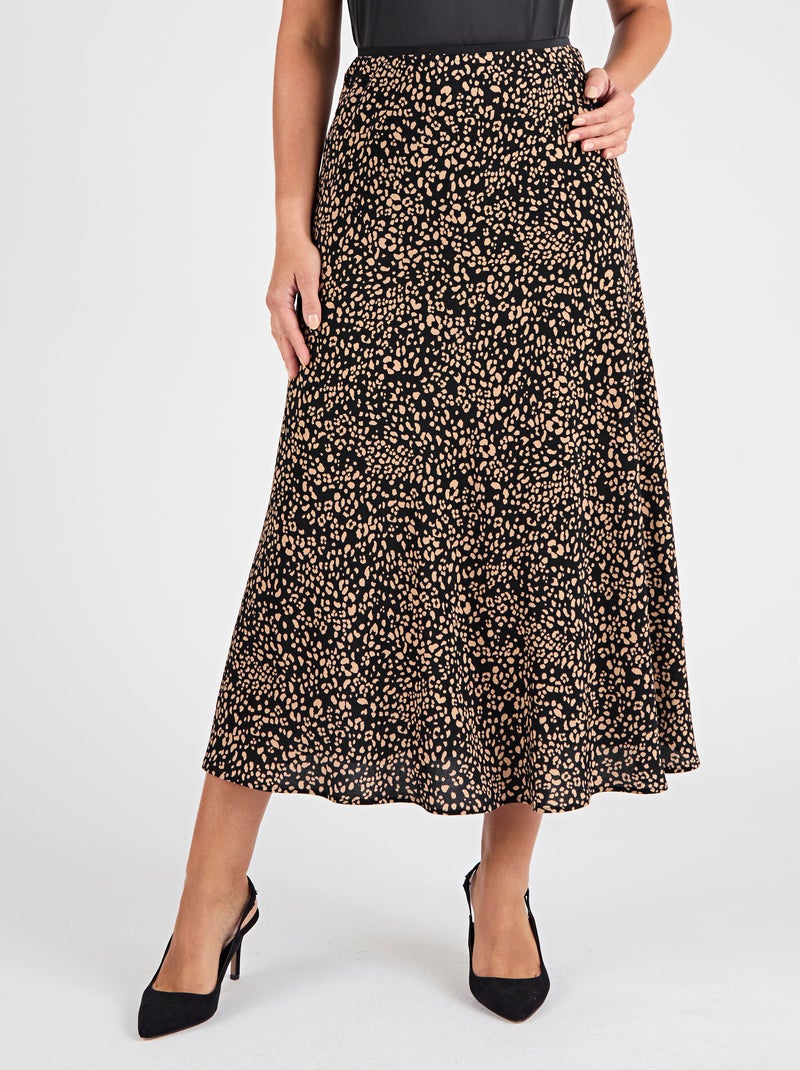 Jupe enfilable fluide - Damart Noir - Kiabi