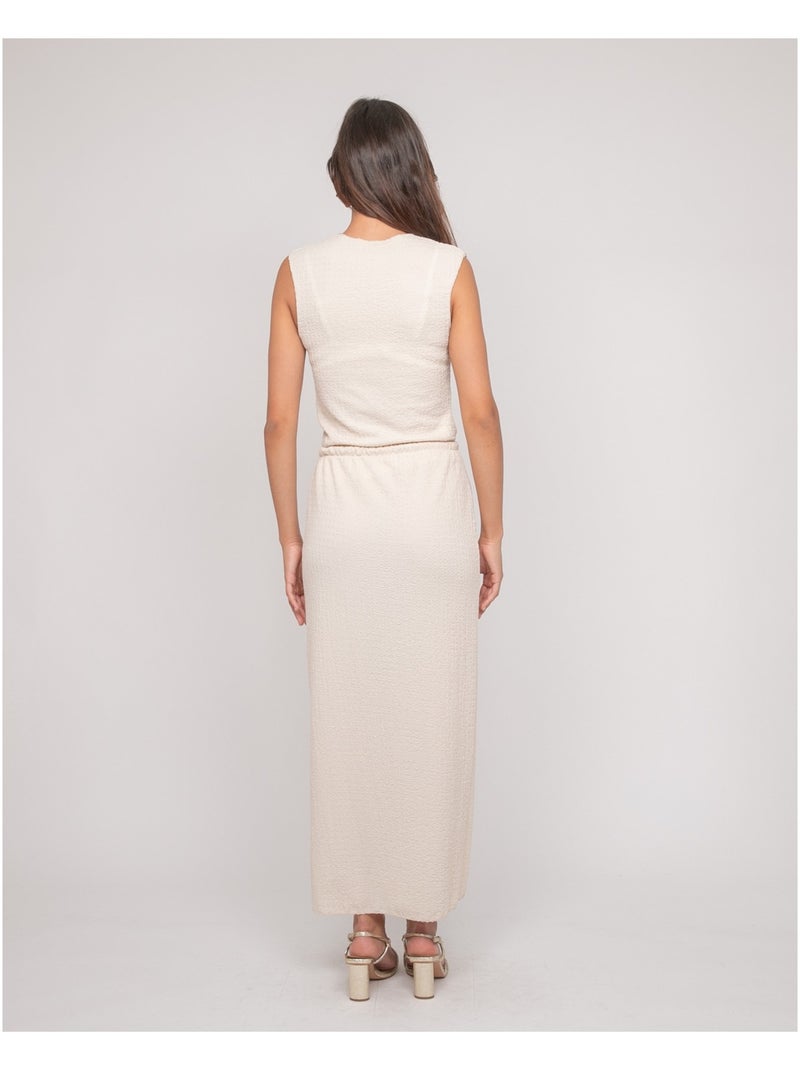 Jupe ensemble gaufré XOTAKA Beige - Kiabi