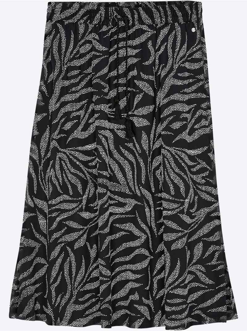 Jupe Estivale - Taille Standard - Sheego Noir Ecru - Kiabi