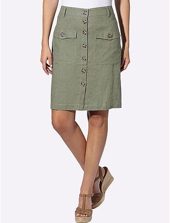 Jupe Estivale 55% Lin - Taille Standard - Helline