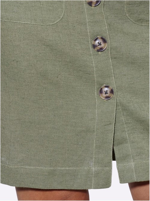 Jupe Estivale 55% Lin - Taille Standard - Helline - Kiabi