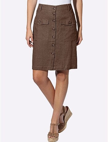 Jupe Estivale 55% Lin - Taille Standard - Helline