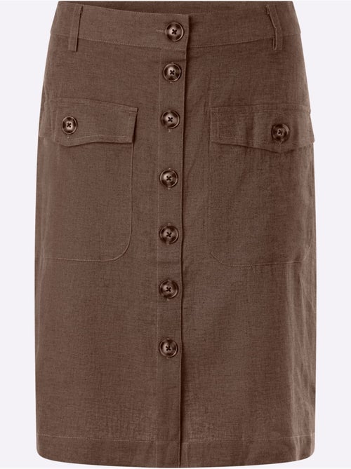 Jupe Estivale 55% Lin - Taille Standard - Helline - Kiabi Jupe Estivale 55% Lin - Taille Standard - Helline - Kiabi
