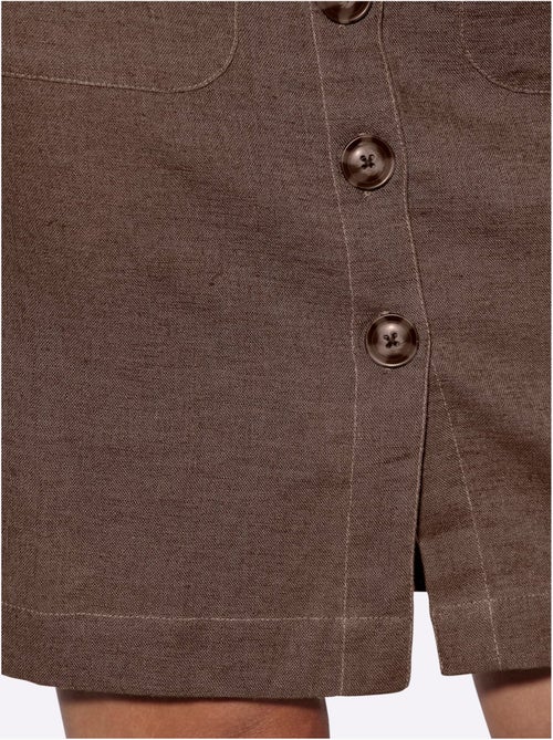 Jupe Estivale 55% Lin - Taille Standard - Helline - Kiabi Jupe Estivale 55% Lin - Taille Standard - Helline - Kiabi