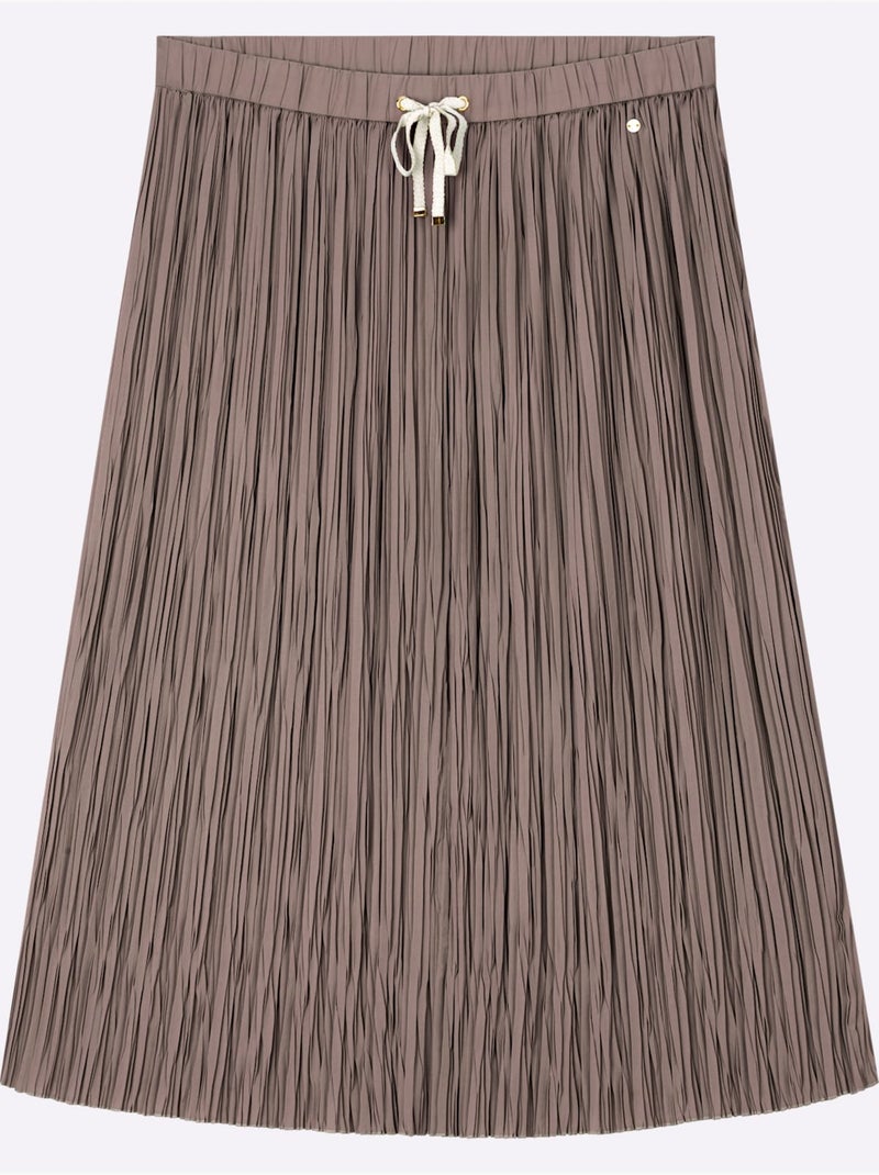 Jupe Estivale Effet Froissé Tendance - Taille Standard - Sheego Gris taupe - Kiabi