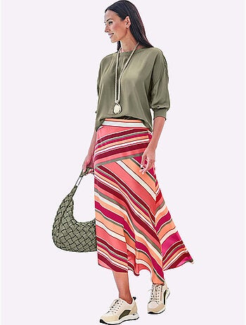Jupe Estivale Motif Graphique - Taille Standard - Helline