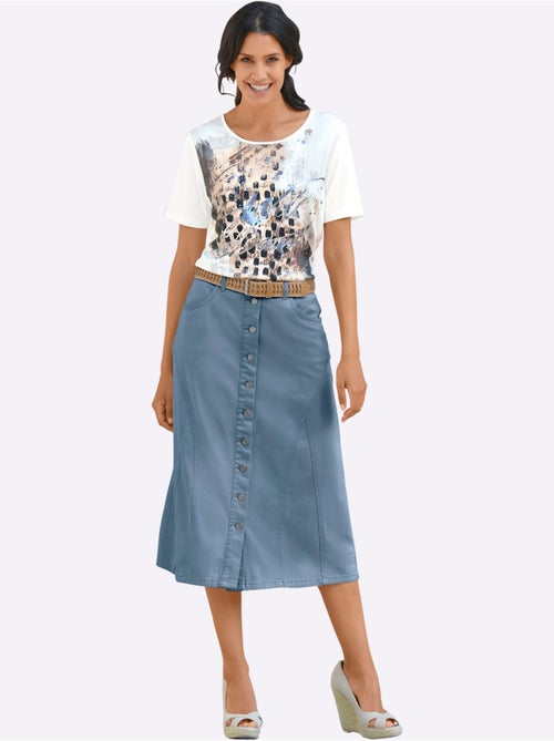 Jupe Estivale Qualité Coton - Taille Courte - Witt - Kiabi