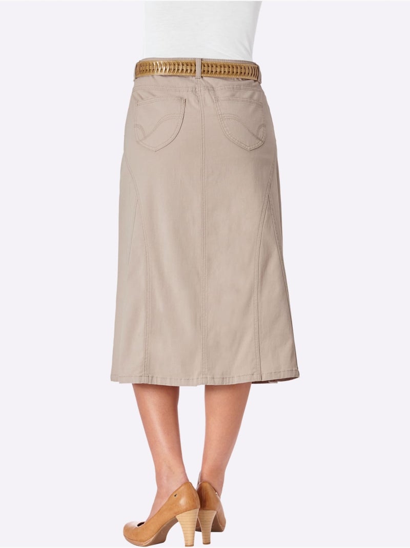 Jupe Estivale Qualité Coton - Taille Standard - Witt Beige - Kiabi