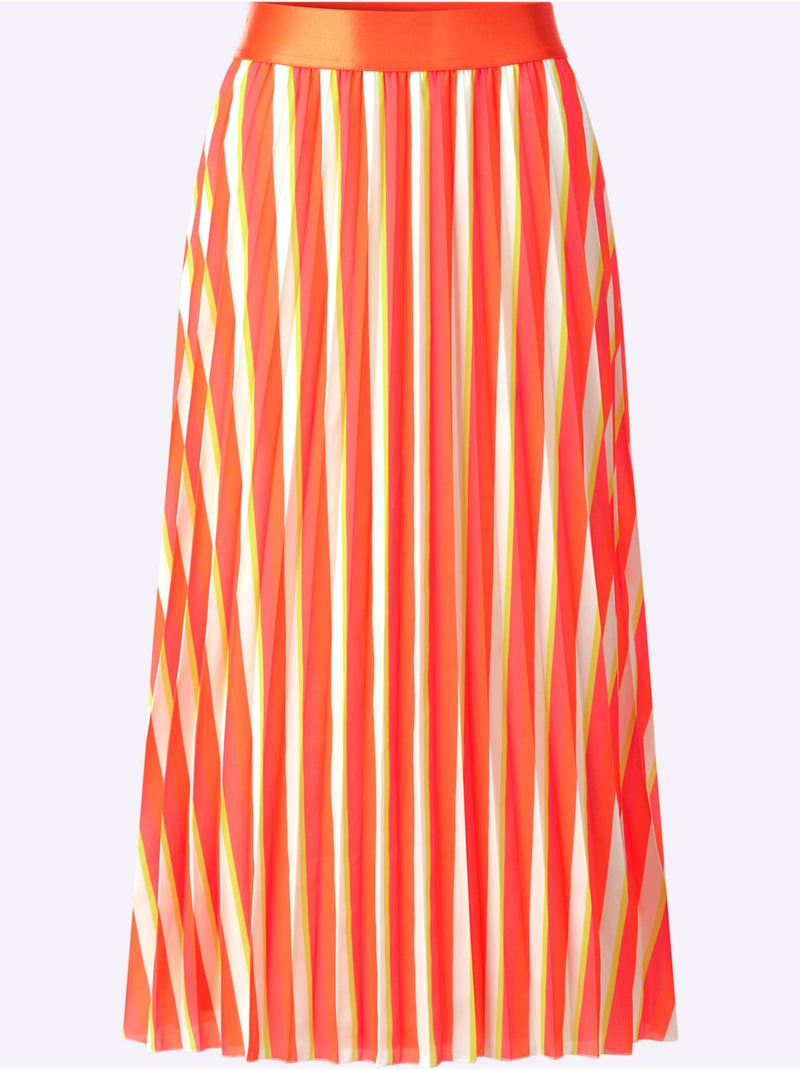 Jupe Estivale Qualité Tissée - Taille Standard - helline Orange corail - Kiabi