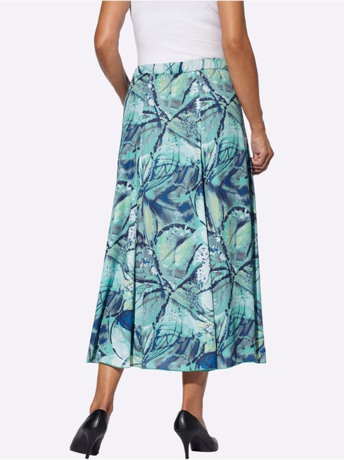 Jupe évasée à panneaux imprimé feuilles tropicales et ceinture élastique - Taille courte - Witt - Kiabi Jupe évasée à panneaux imprimé feuilles tropicales et ceinture élastique - Taille courte - Witt - Kiabi