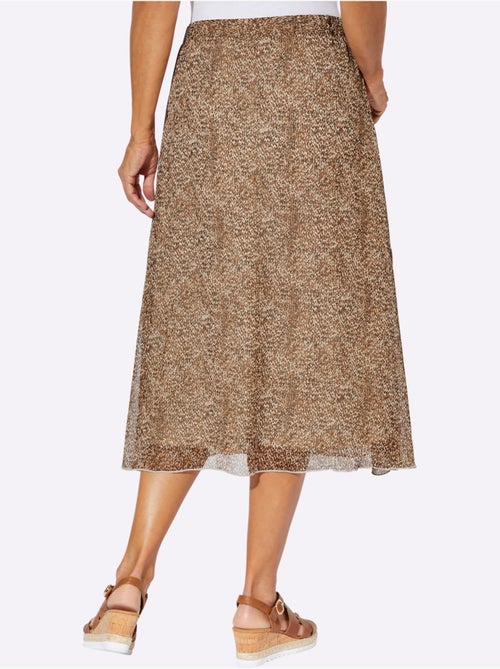 Jupe évasée avec ceinture élastique et motif séduisant - Taille standard - Moda Vilona - Kiabi Jupe évasée avec ceinture élastique et motif séduisant - Taille standard - Moda Vilona - Kiabi