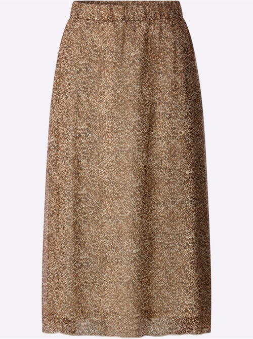 Jupe évasée avec ceinture élastique et motif séduisant - Taille standard - Moda Vilona - Kiabi Jupe évasée avec ceinture élastique et motif séduisant - Taille standard - Moda Vilona - Kiabi