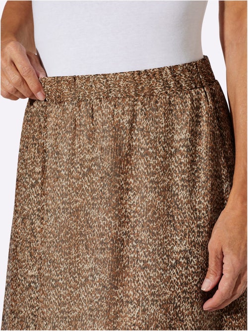 Jupe évasée avec ceinture élastique et motif séduisant - Taille standard - Moda Vilona - Kiabi Jupe évasée avec ceinture élastique et motif séduisant - Taille standard - Moda Vilona - Kiabi