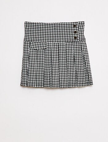Jupe évasée avec motif à carreaux