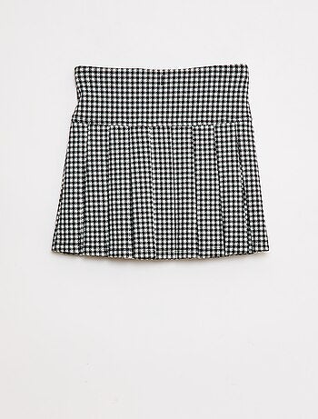 Jupe évasée avec motif à carreaux