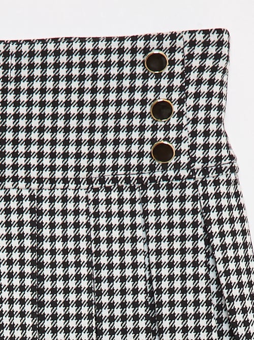 Jupe évasée avec motif à carreaux - Kiabi