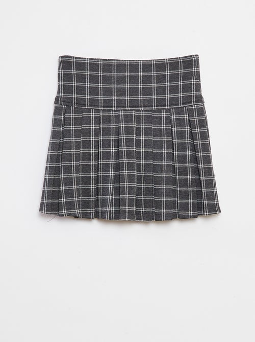 Jupe évasée avec motif à carreaux - Kiabi