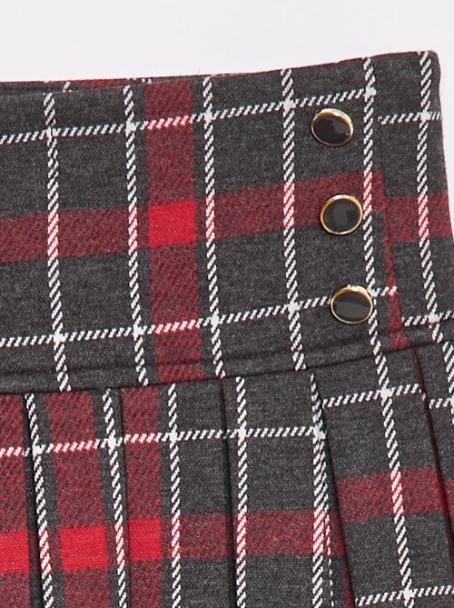 Jupe évasée avec motif à carreaux - Kiabi