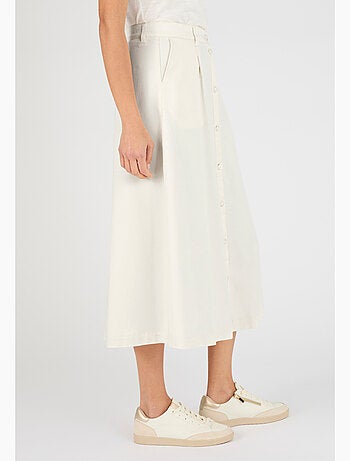 Jupe évasée boutonnée - Damart