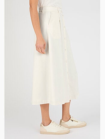 Jupe évasée boutonnée - Damart