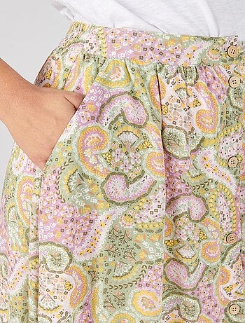 Jupe évasée boutonnée - Damart