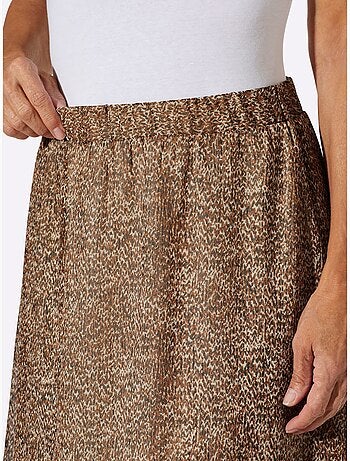 Jupe évasée Ceinture élastique Confortable - Taille Standard - Moda Vilona