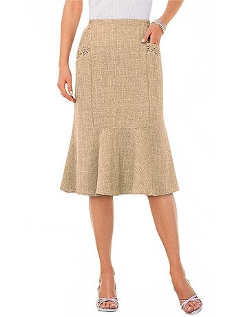 Jupe évasée ceinture élastiquée - Afibel