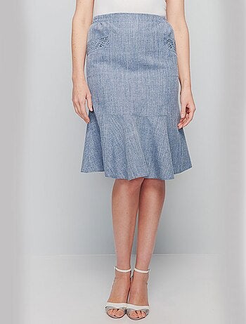 Jupe évasée ceinture élastiquée - Afibel