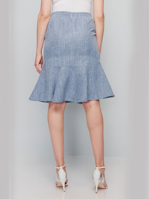 Jupe évasée ceinture élastiquée - Kiabi