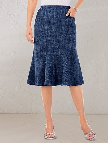 Jupe évasée ceinture élastiquée