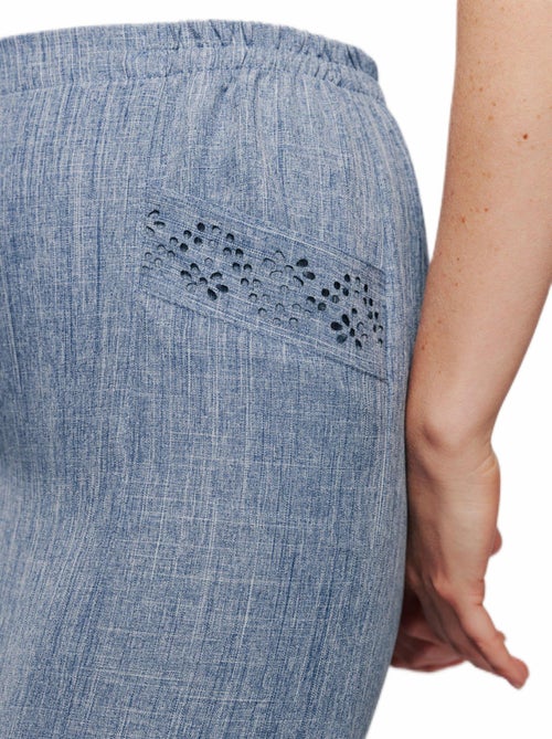 Jupe évasée ceinture élastiquée - Kiabi