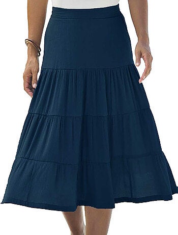 Jupe évasée crépon - Damart