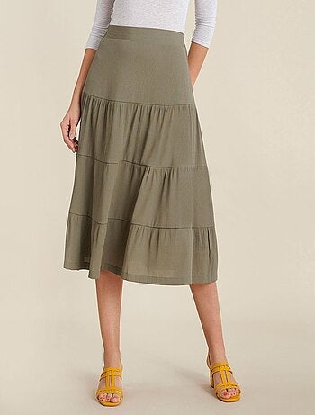Jupe évasée crépon - Damart