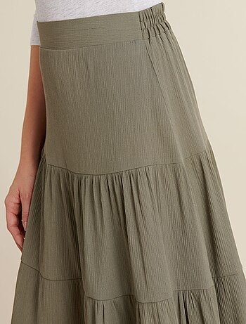 Jupe évasée crépon - Damart