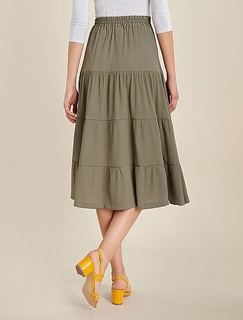 Jupe évasée crépon - Damart