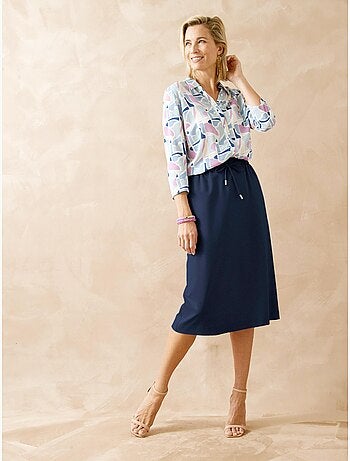 Jupe évasée élastiquée