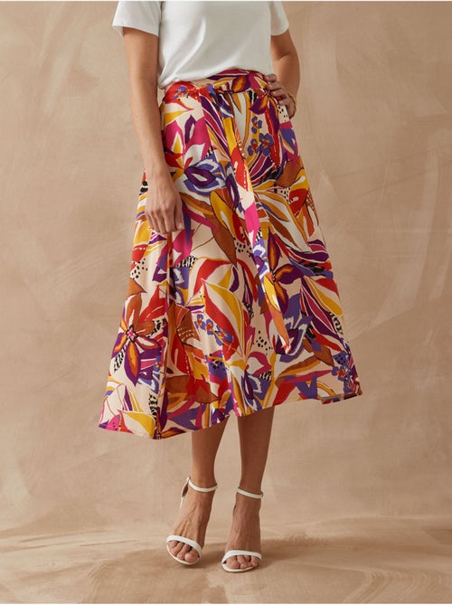 Jupe évasée élastiquée - Kiabi