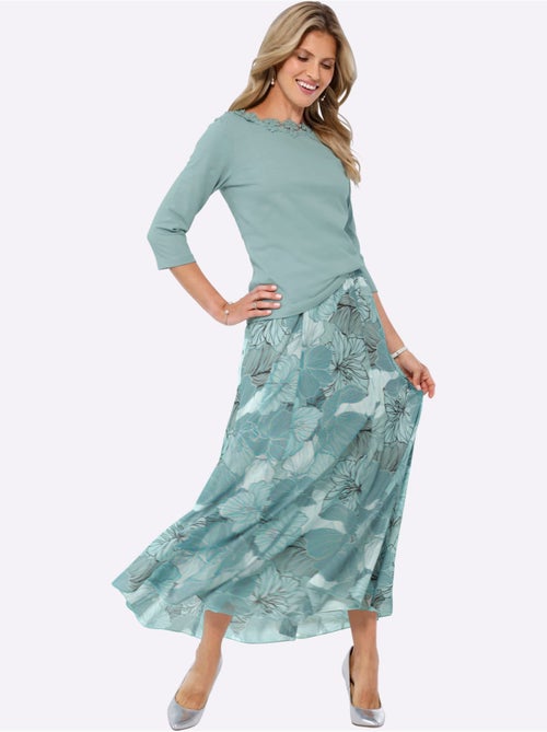 Jupe évasée florale avec ceinture élastique confortable - Taille courte - Moda Vilona - Kiabi Jupe évasée florale avec ceinture élastique confortable - Taille courte - Moda Vilona - Kiabi