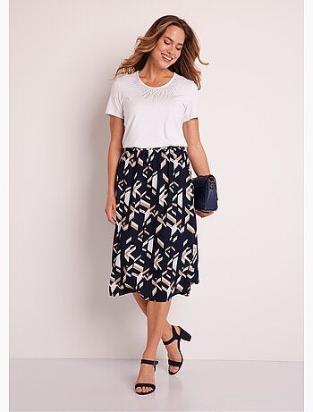 Jupe évasée imprimée - Afibel