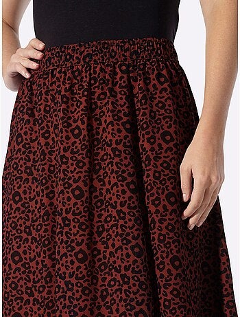 Jupe évasée joli motif léopard - taille standard - helline