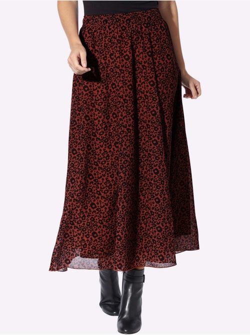 Jupe évasée joli motif léopard - taille standard - helline - Kiabi Jupe évasée joli motif léopard - taille standard - helline - Kiabi