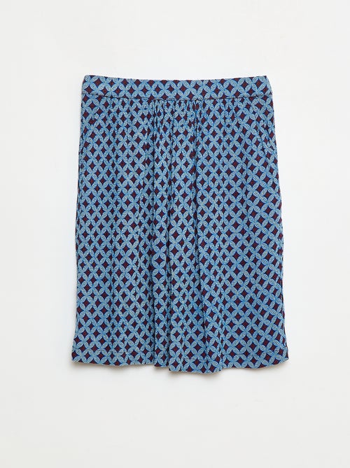 Jupe évasée légère motif wax - Kiabi