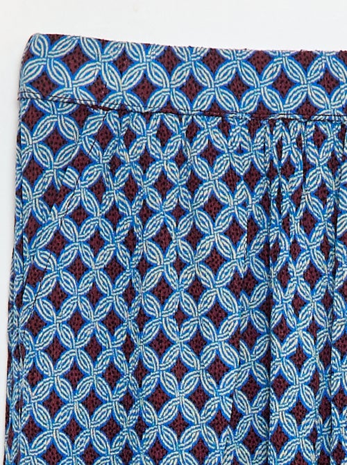 Jupe évasée légère motif wax - Kiabi