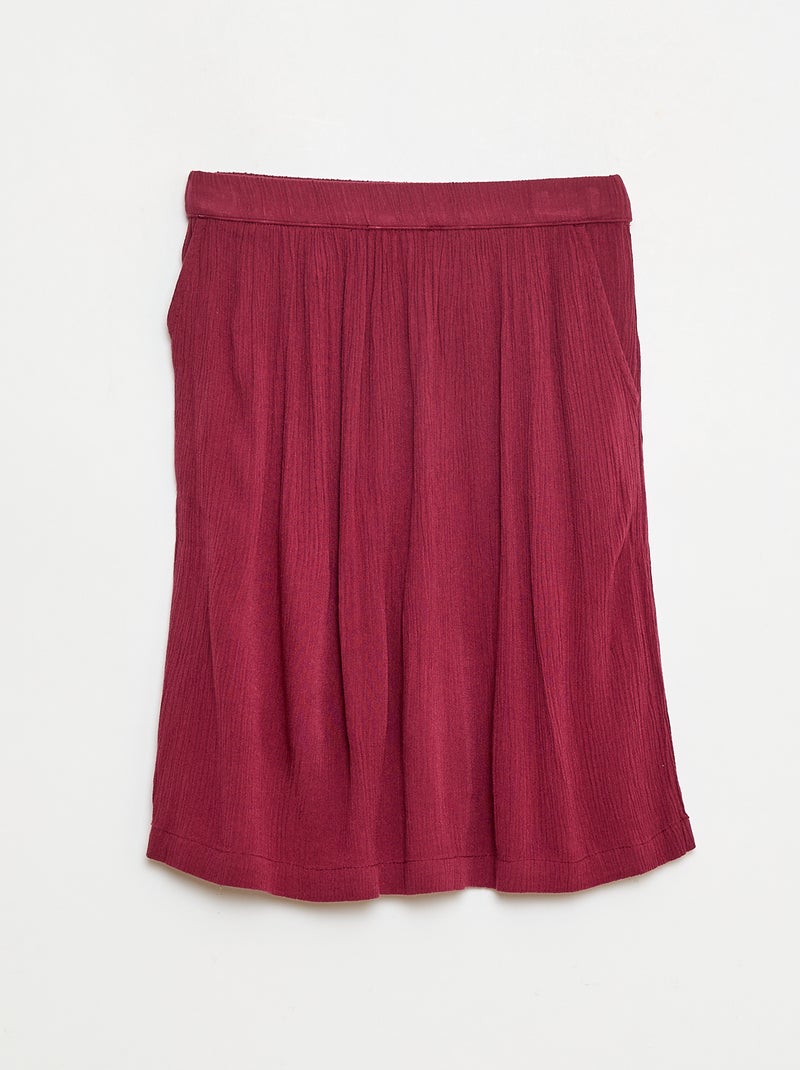 Jupe Légère été MAAS Rouge Motif Floral Taille 40 - Occasion Très Bon état