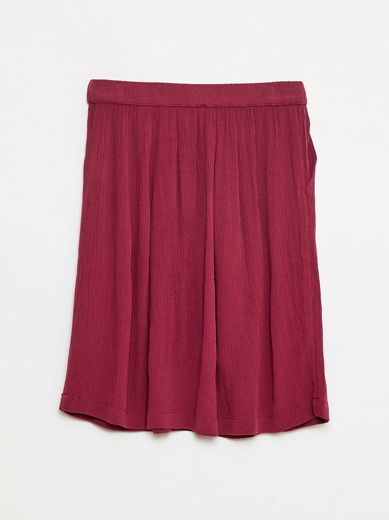 Jupe longue évasée avec taille élastiquée - BLEU - Femme - 6.00€ - Kiabi