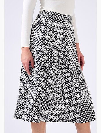 Jupe évasée maille jacquard - Damart