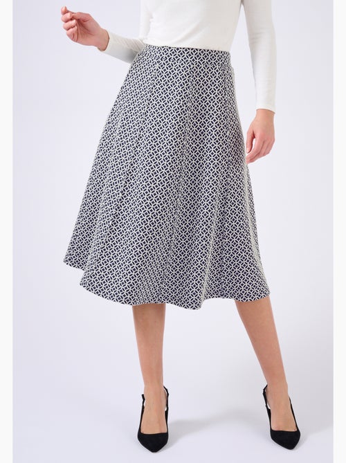 Jupe évasée maille jacquard - Damart - Kiabi