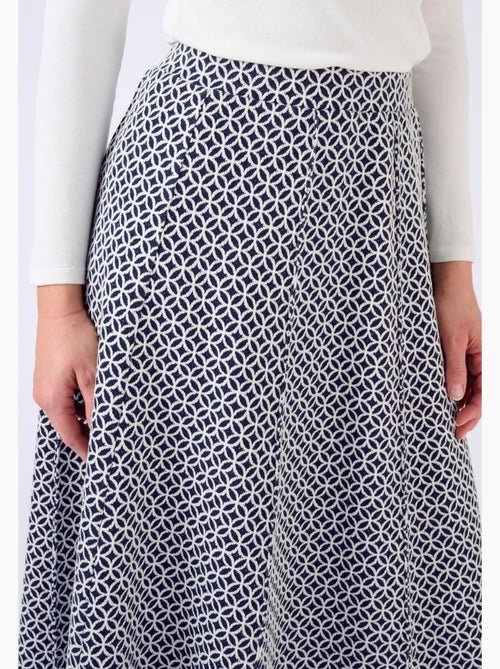 Jupe évasée maille jacquard - Damart - Kiabi